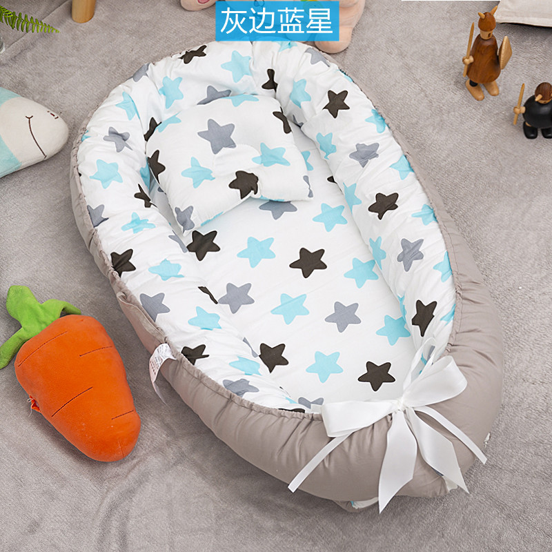 Cross-border exclusive folding, detachable and washable portable anti-pressure crib, midbed bionic fully detachable baby pillow crib pic 51