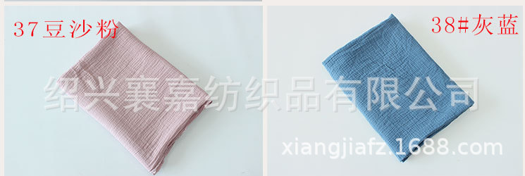 Pure cotton double-layer gauze, double-layer crepe fabric with pleated texture, baby blanket, maternity dress, pajamas fabric pic 15