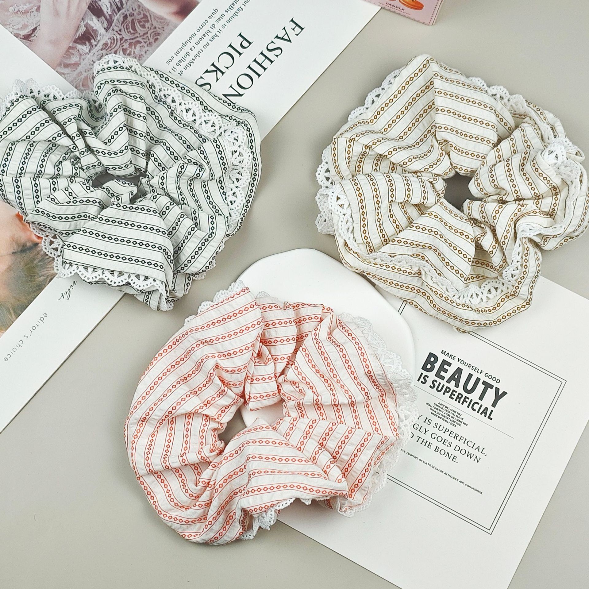 Korean-style large intestine hair band for women, high-end look, high appearance level, ins school style hair band, sweet style, fashionable rubber band hair accessory pic 20