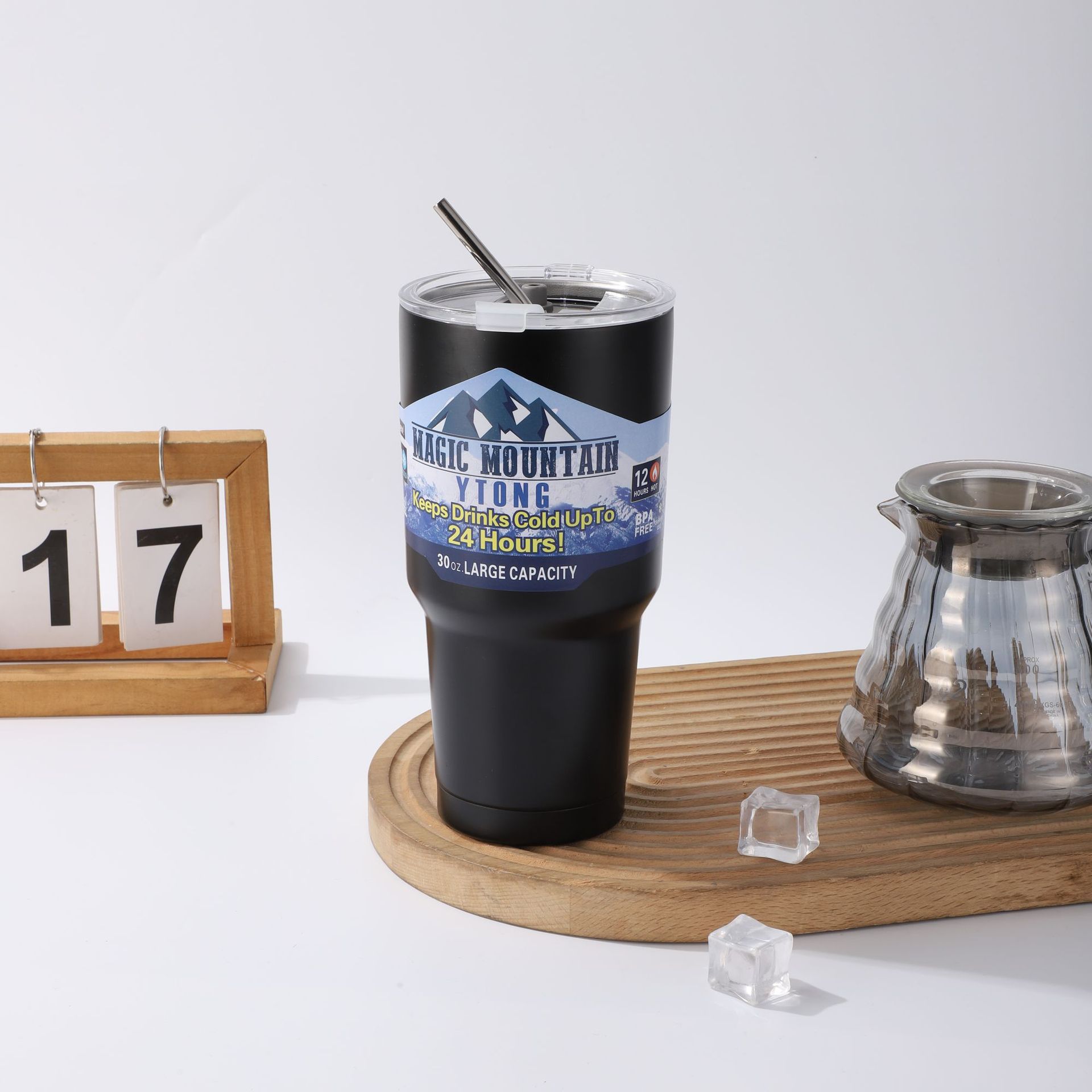外贸304不锈钢保温杯30oz汽车杯车载便携大容量冰霸杯吸管杯批发详情2