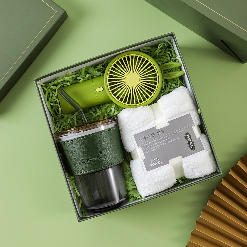 Practical business gift sets, creative souvenirs, Qixi Festival gifts, summer cups, fans, umbrellas, and opening gifts pic 8