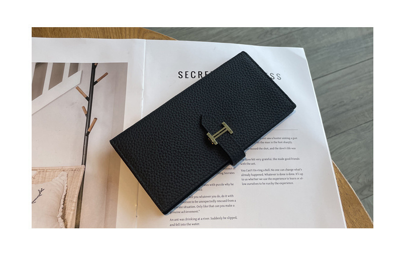 长款真皮女士钱包2024新款纯色大容量多功能折叠高档牛皮手机钱夹详情14