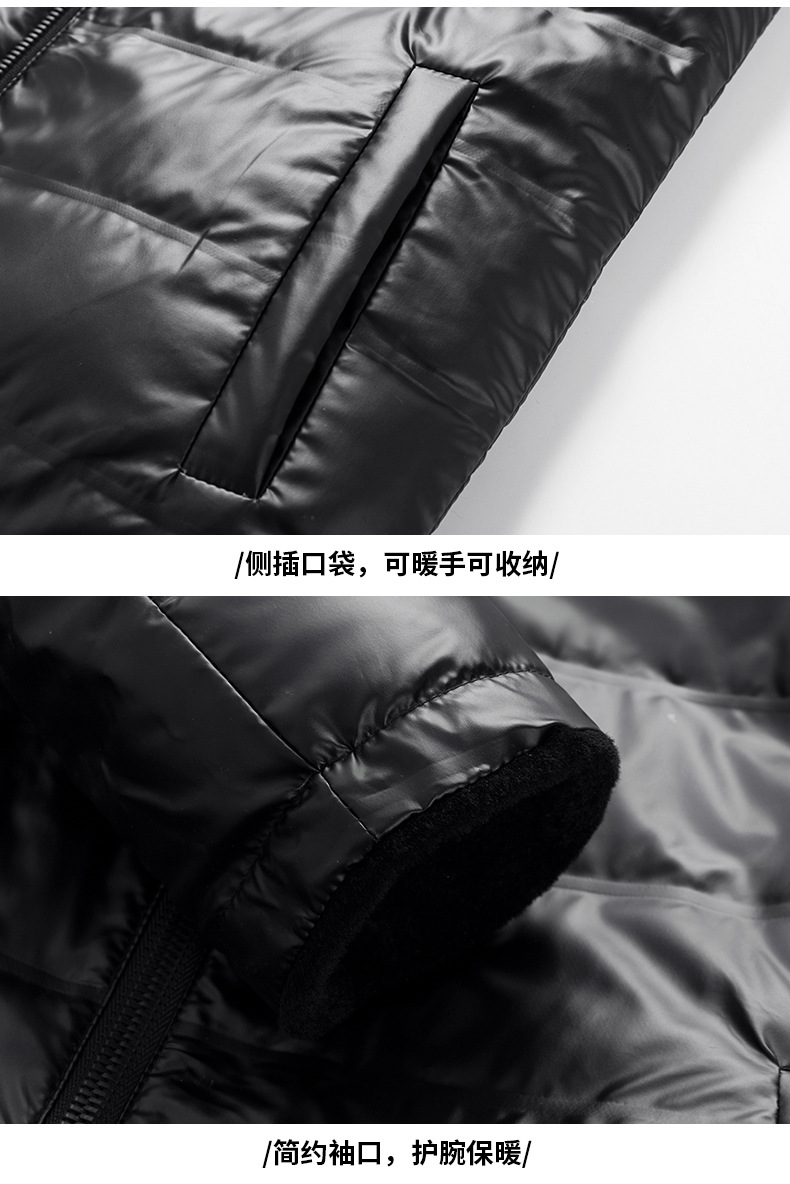 2023冬新款男士羊剪绒外套 双面羽绒内胆连帽夹克 一件代发AM8932详情20