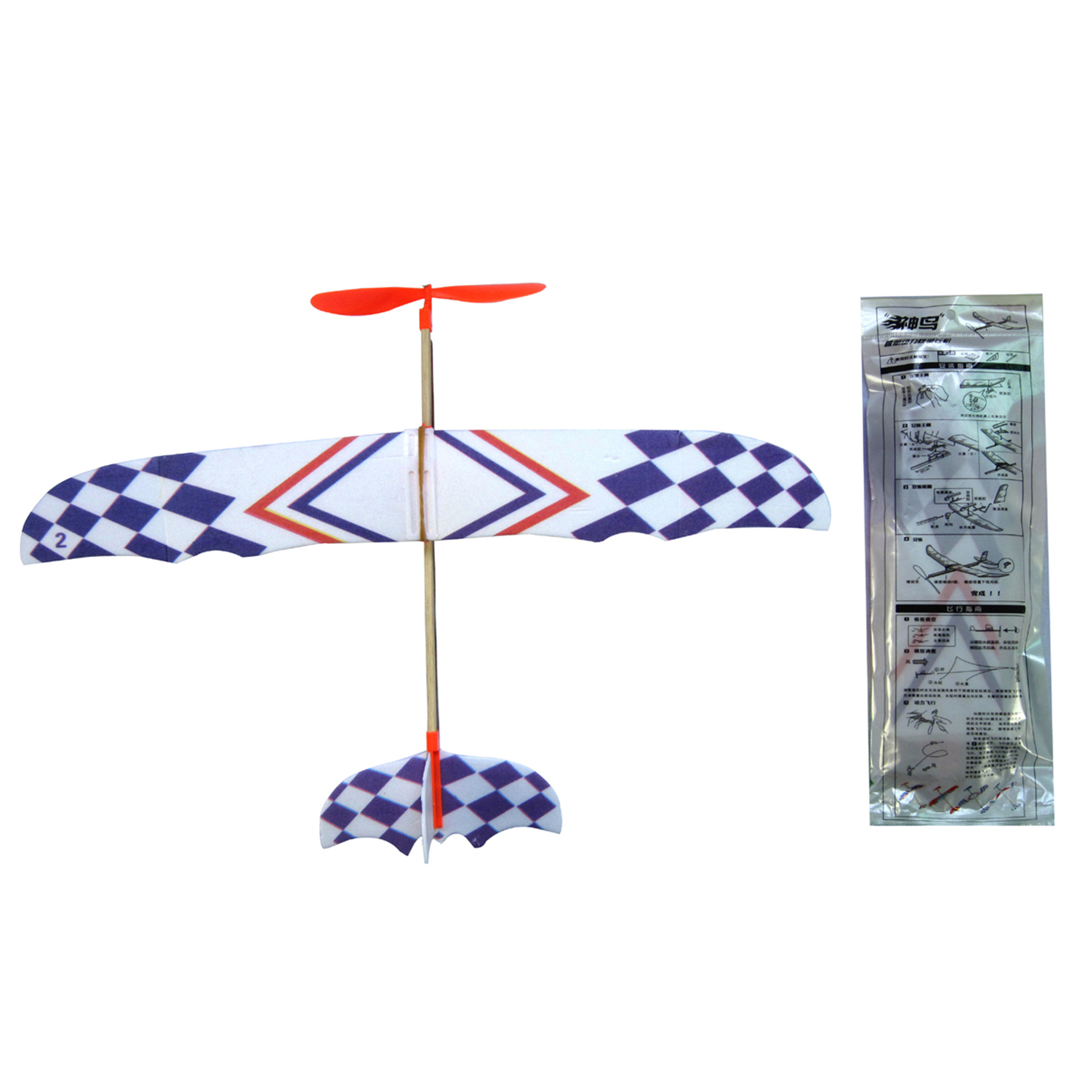 Mini miniature Thunderbird, divine bird, rubber band, power aircraft, glider, model aircraft, experiment, diy, science and education pic 13