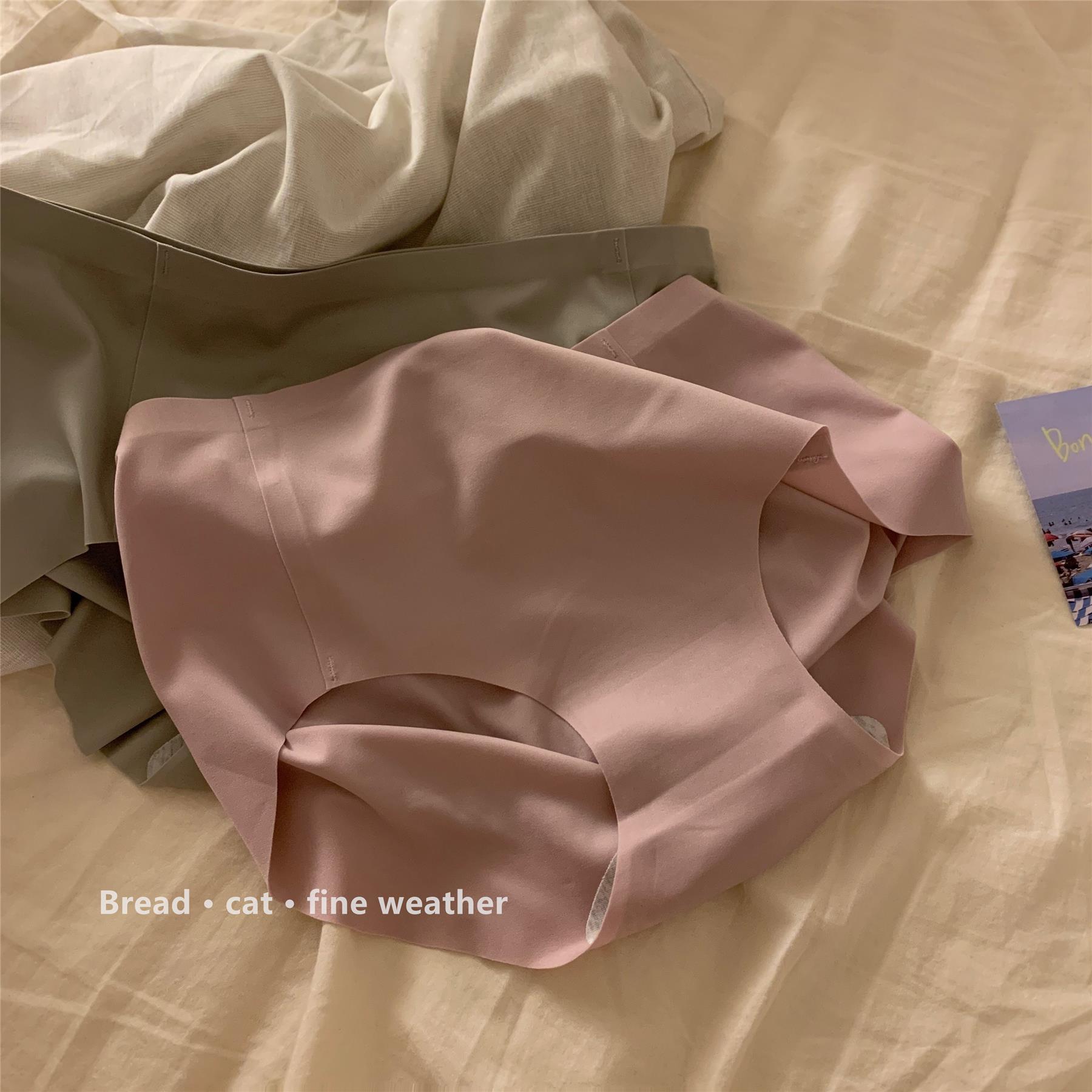 纯色少女冰丝无痕女士内裤纯棉裆部舒适透气速干提臀三角内裤女详情2