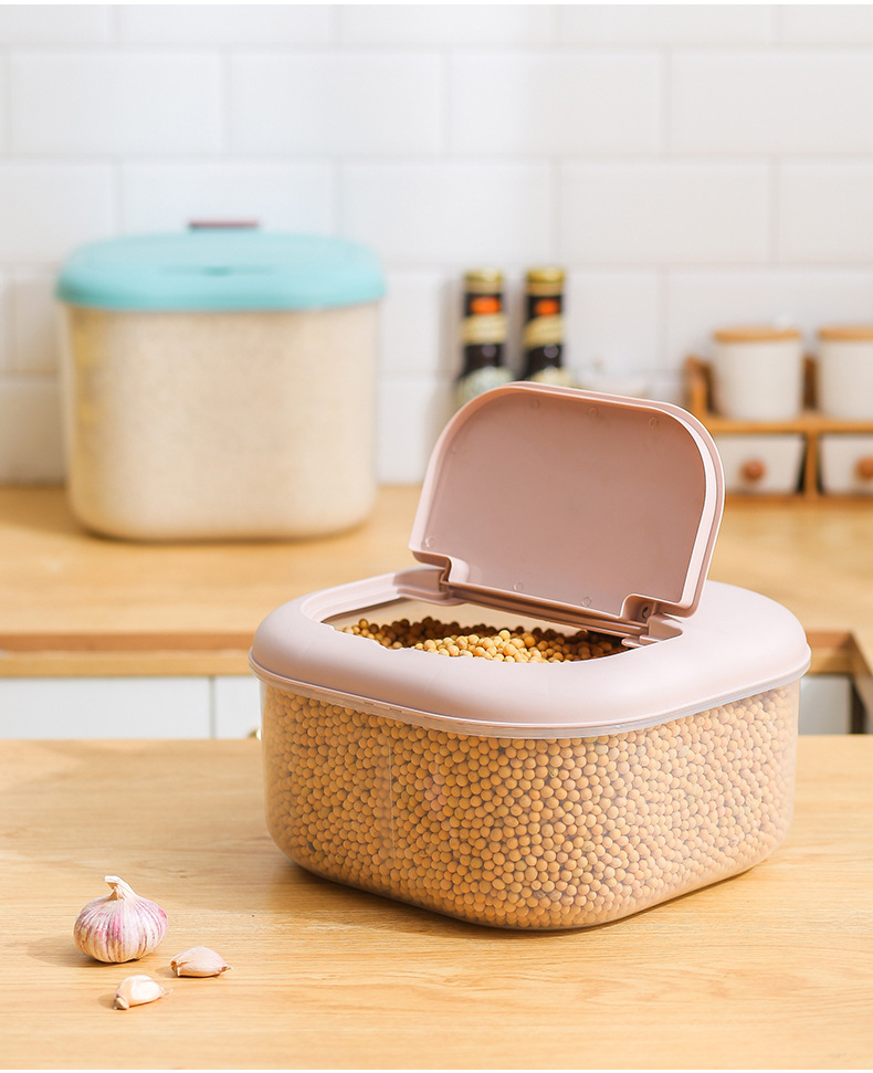 Rice bucket kitchen moisture-proof 20-jin plastic rice jar storage box, 12-jin insect-proof rice flour storage box, rice box, 01012-337 pic 17