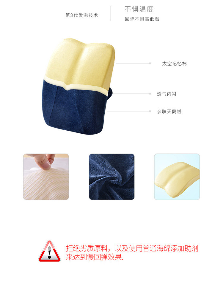 Lumbar support cushion, office memory foam lumbar support, chair pillow, maternity seat backrest, car lumbar pillow pic 3