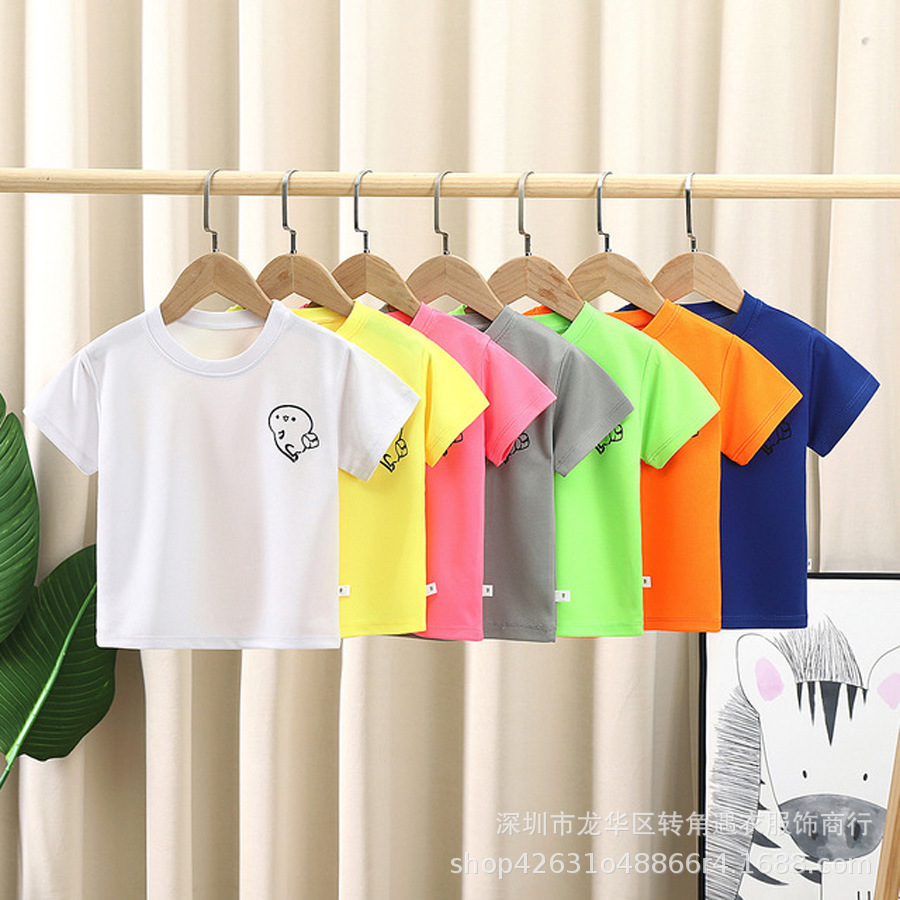 Summer Korean short-sleeved T-shirts for small and medium-sized children are being cleared out for export to Southeast Asia pic 15