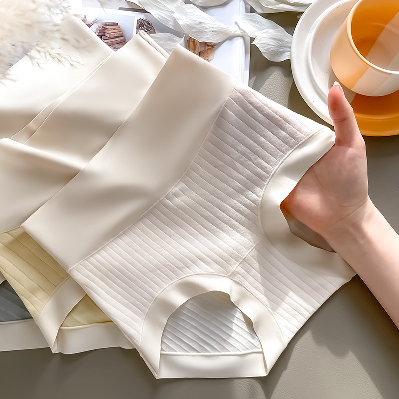 7A抗菌高腰内裤女无痕冰丝聚乳酸内档舒适瑜伽透气女士三角短裤详情4