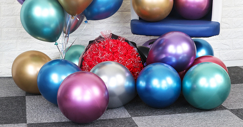 10寸12寸金属气球乳胶加厚婚房装饰生日节日派对布置开业婚庆用品详情3