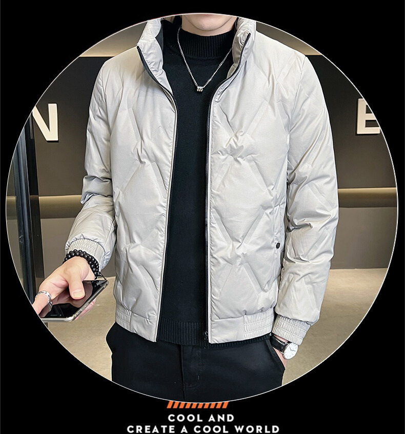 轻薄羽绒服男款高端短款冬季大码立领灰鸭绒外套男士新款潮牌男装详情14