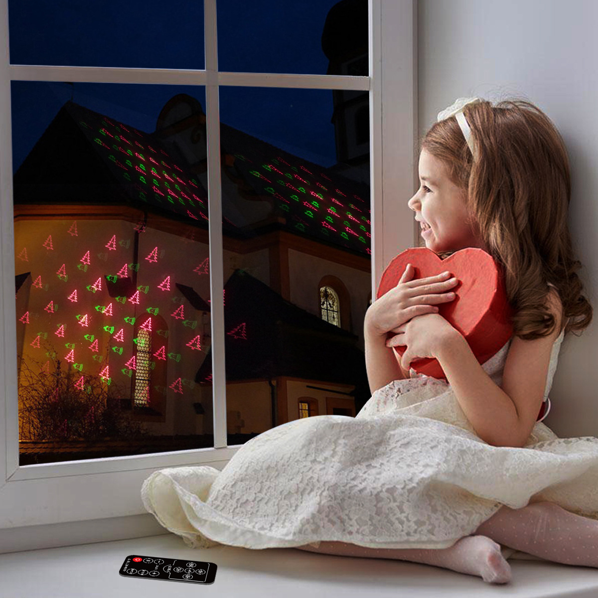 Cross-border exclusive plastic shell laser light outdoor waterproof Christmas starry sky pattern RF remote control pic 23