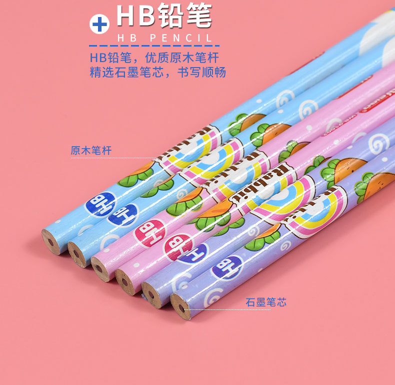 Weibo Cartoon Cute Pencil/Pencil sharpener/Toy Car Four-in-one Set in one box Multi-purpose stationery Gift pack pic 5