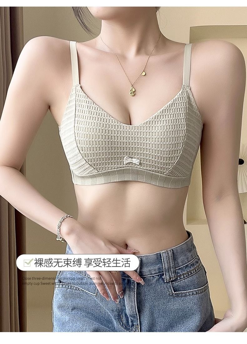 舒适内衣女小胸聚拢胸罩收副乳防下垂夏季薄款少女学生无钢圈文胸详情19