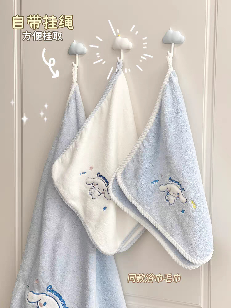 玉桂狗毛巾浴巾套装吸水加厚大尺寸柔软珊瑚绒速干详情3