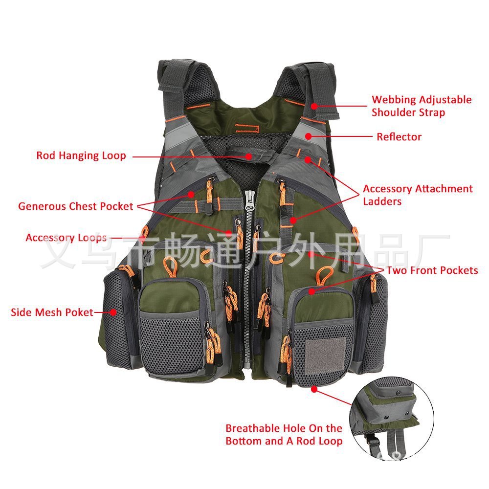 Rock fishing vest, sea fishing suit, fishing life jacket, multi-pocket foam, detachable pic 4