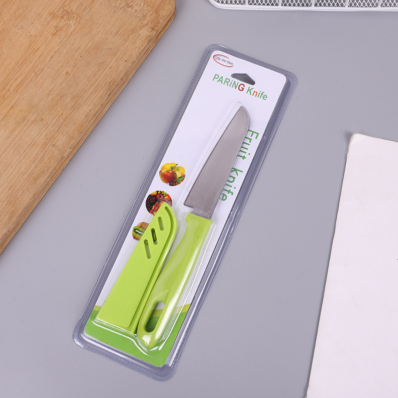 Factory direct supply of card-mounted fruit knives and colored peelers for wholesale at two yuan from supermarkets pic 2