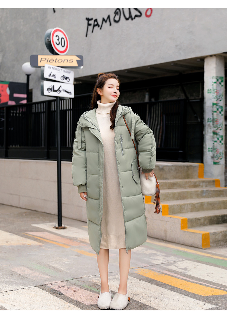 实拍羽绒棉服女小个子爆款中长款加厚韩版真毛领工装详情28