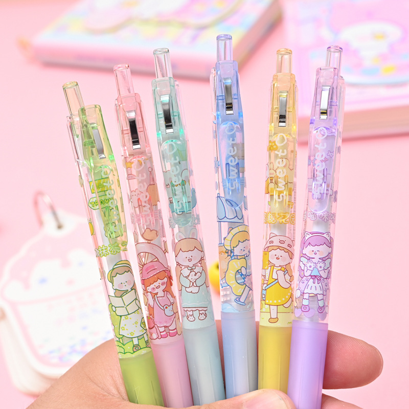 Nuevo anime pulsar pluma neutral al por mayor lindo dibujos animados douro continental prensa pen fabricantes directamente suministro de papelería pen pic 15
