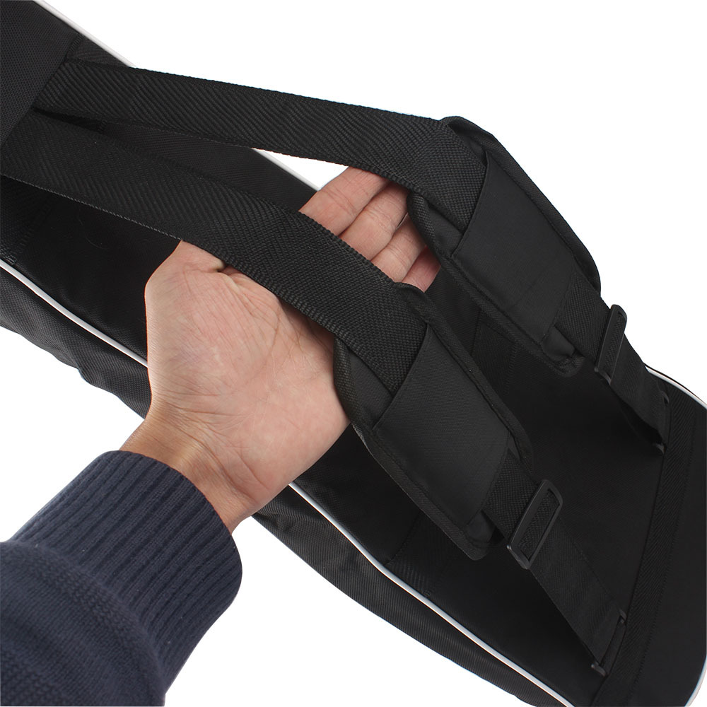 Black mandolin guitar case, thickened and cotton-padded, ethnic-style mandolin bag, backpack, musical instrument case, Tibetan guitar case pic 4