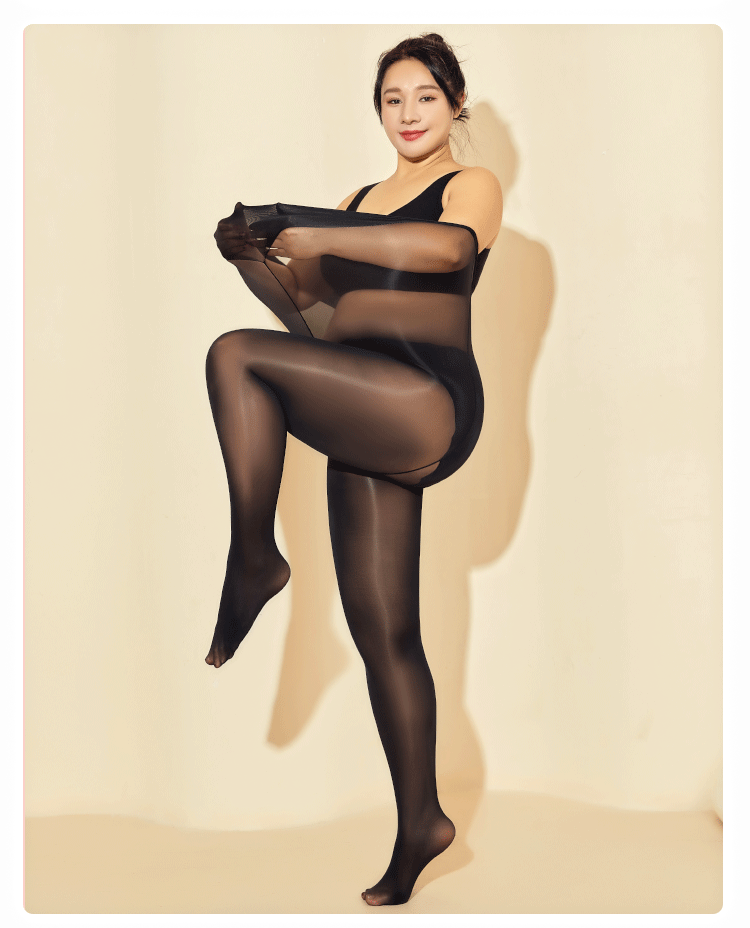 特大码250斤马油袜跨境黑丝油亮光滑油光丝袜防勾丝高级感连裤袜详情10