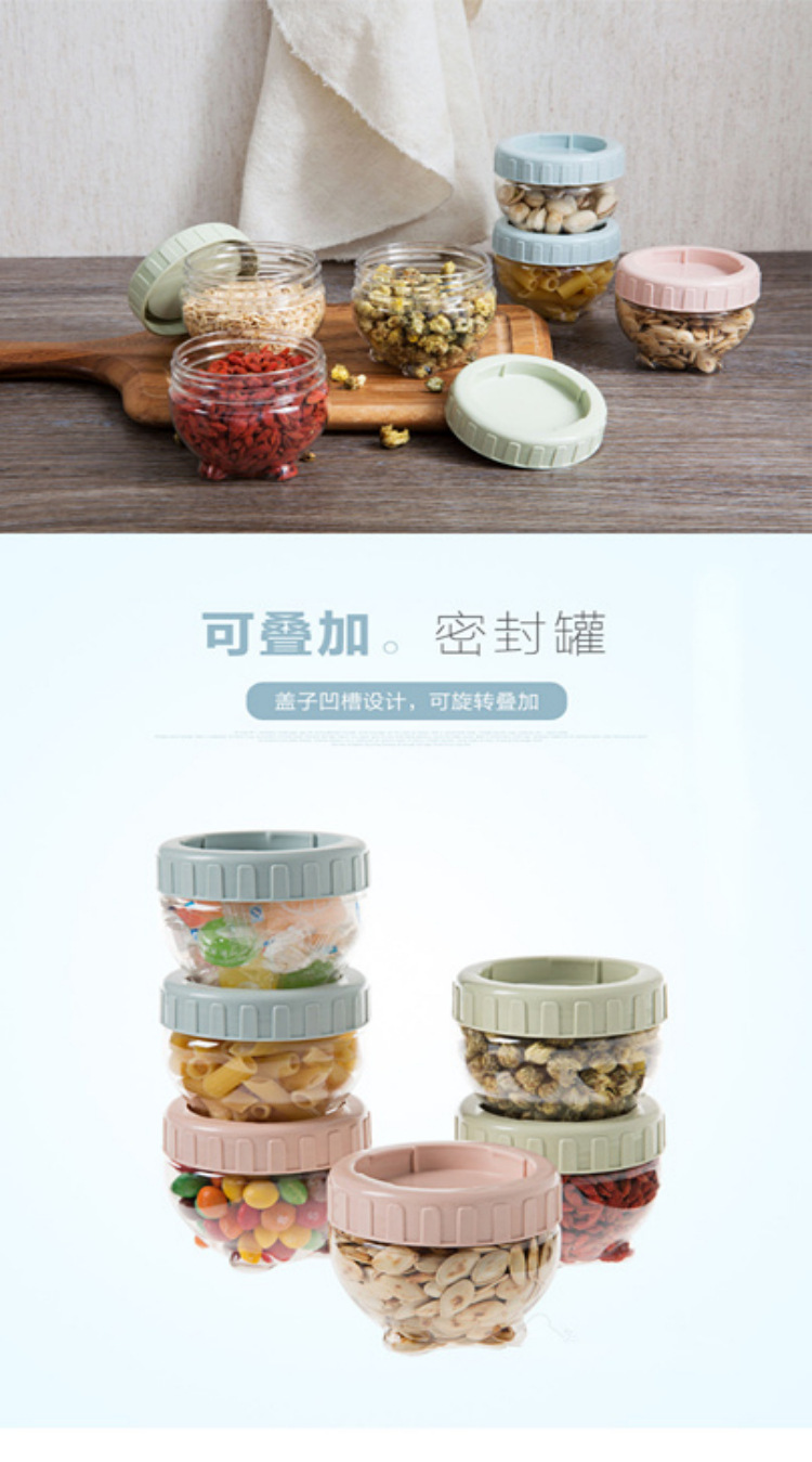 Portable 3-piece travel portable milk powder packaging, snack storage jar, plastic fresh-keeping sealed jar, food storage box pic 6