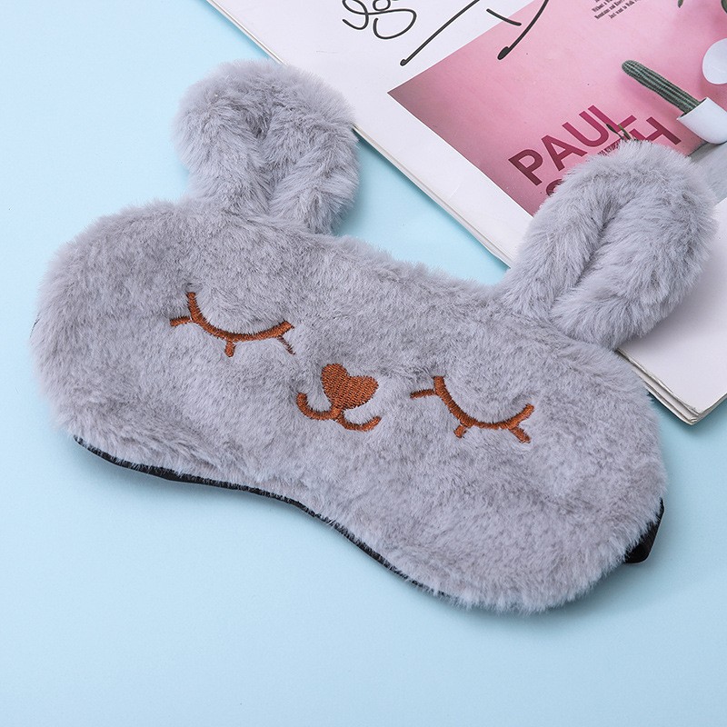 跨境新款卡通可爱毛绒护眼睡眠眼罩萌猫创意动漫设计冰敷眼罩批发详情22