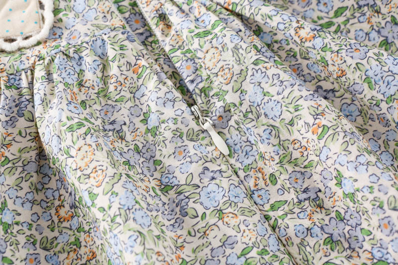 韩国童装女童碎花连衣裙春装洋气儿童娃娃领气质宝宝甜美公主裙子详情30