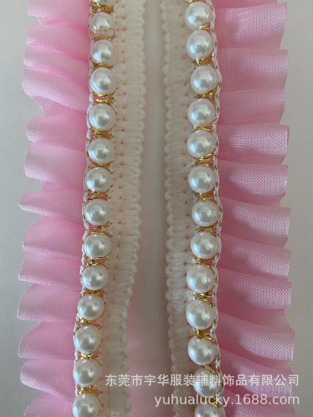 Wholesale of hot-selling lace, pearl lace, chiffon, pleated chanel-style lace accessories and decorative webbing pic 38