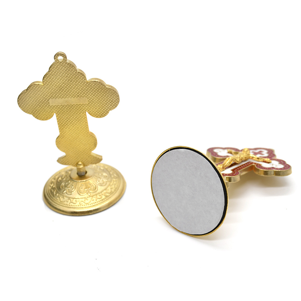 跨境外贸电商滴油金属十字架摆件办公室家用饰品挂饰详情1