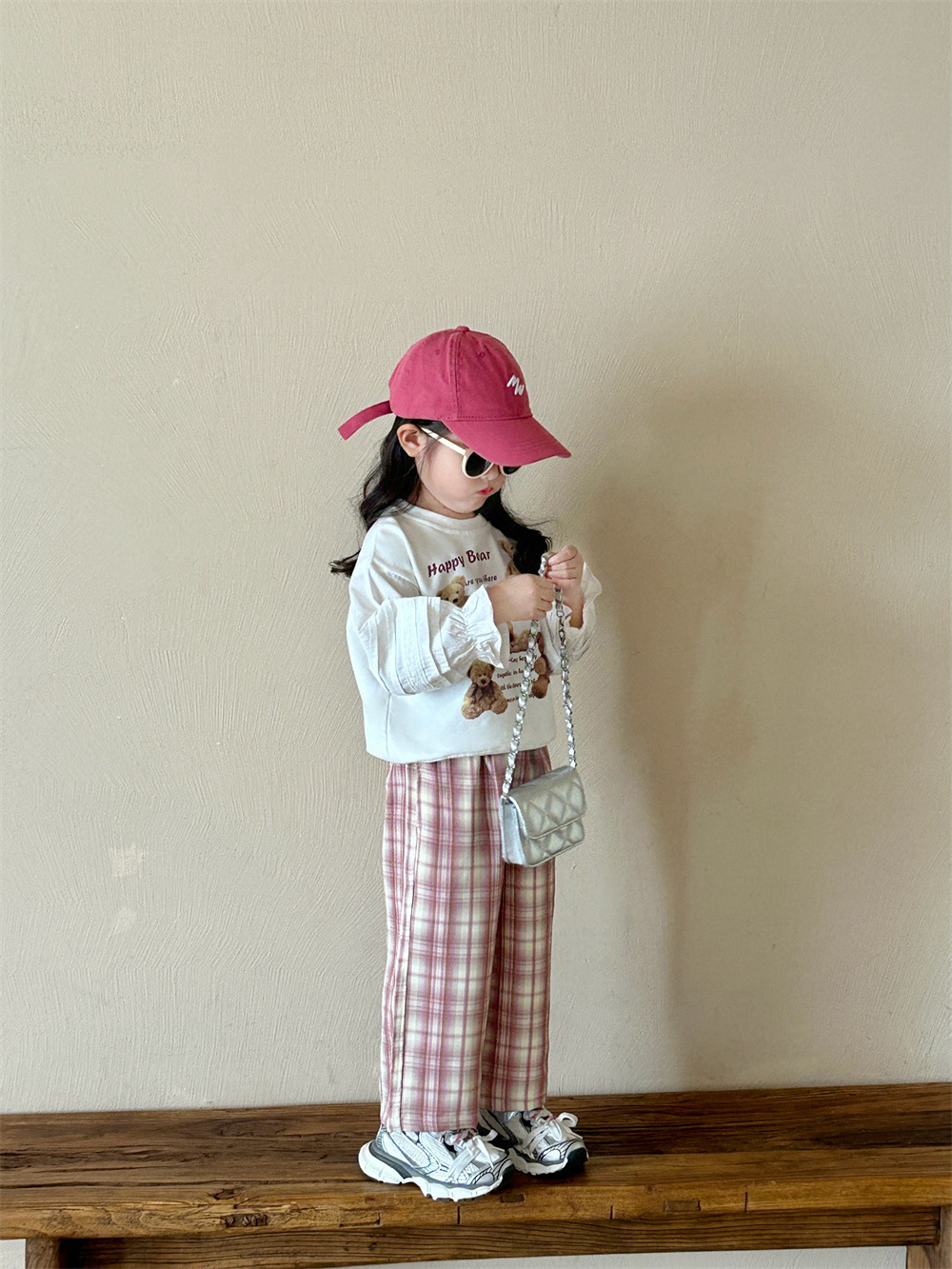 Otoño 2024 nueva chica dibujos animados oso casual sudadera versión coreana de los niños otoño vestido de bebé de aire patchwork top pic 3