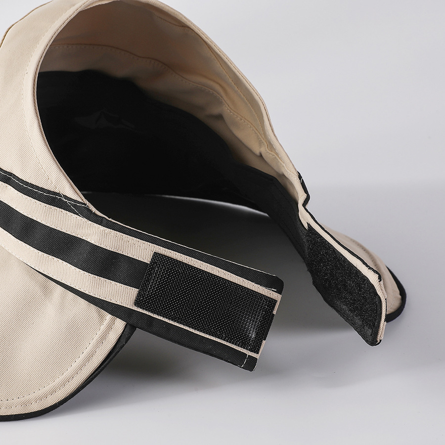 UV high-magnifying sun protection hollow top hat, new Korean version striped black rubber sun hat, spring and summer new simple hat, foldable pic 34