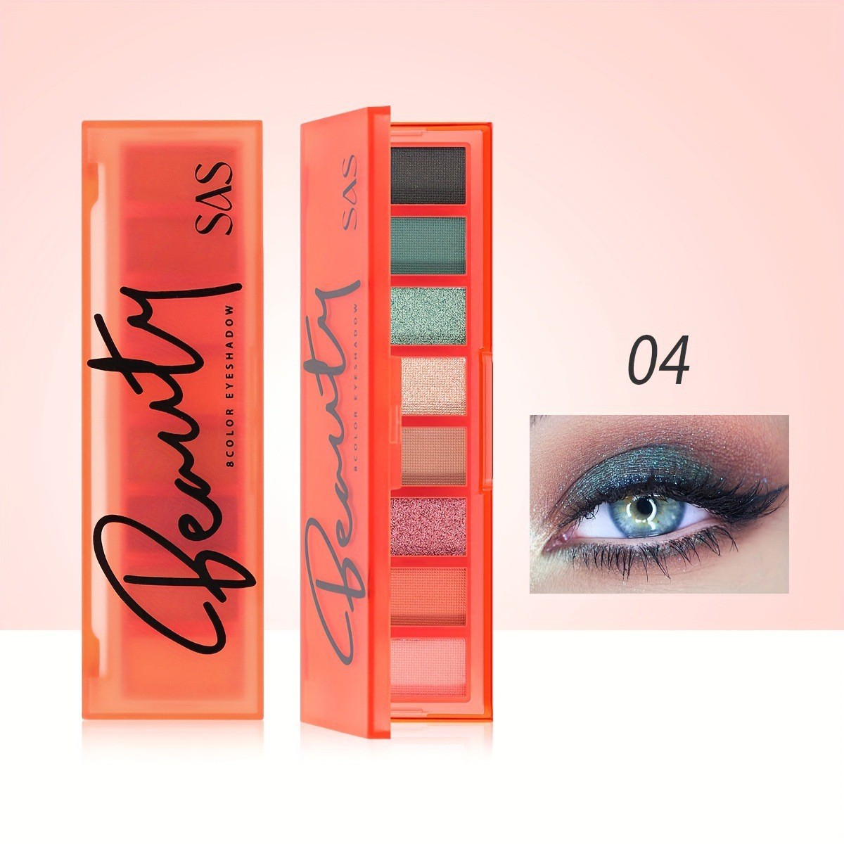 USHAS欧美跨境现货八色眼影盘珠光哑光防水不晕染闪粉眼影SAF038详情15