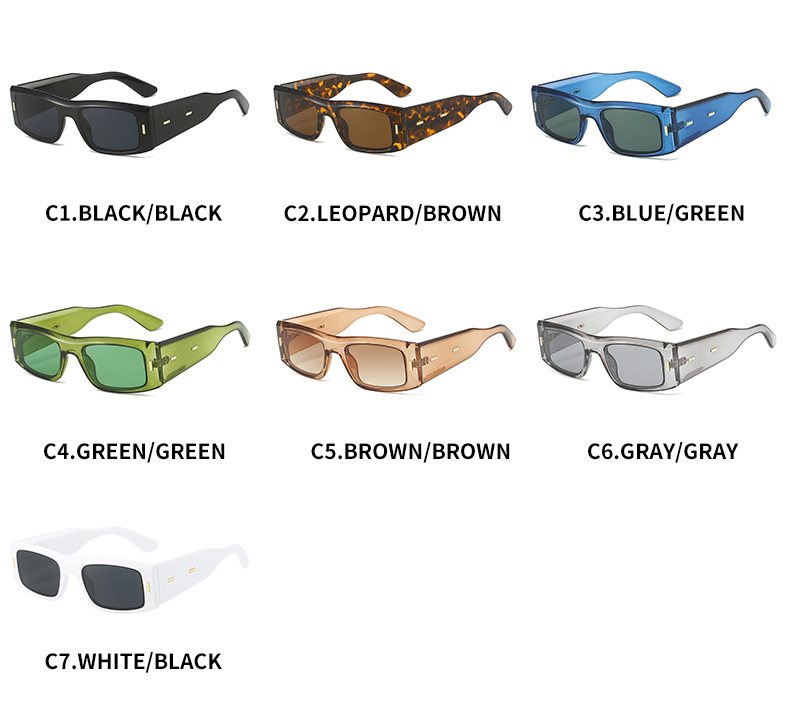 New square-framed sunglasses, European and American fashion square ins style, unisex personalized sunglasses, cross-border eyewear wholesale pic 6