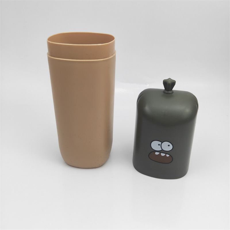 Wholesale of cute two-color toothbrushing cups, student dormitory toothbrush boxes, plastic mouthwash cups, and portable toothbrush cups pic 7