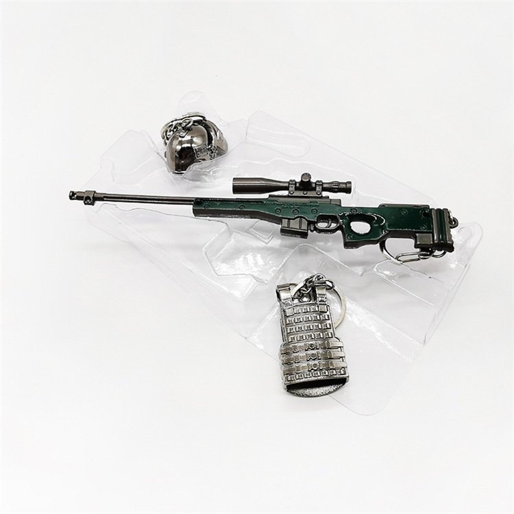 17CM锌合金电镀组合枪挂饰 可定制金属工艺摆件款式多样厂家直发详情17