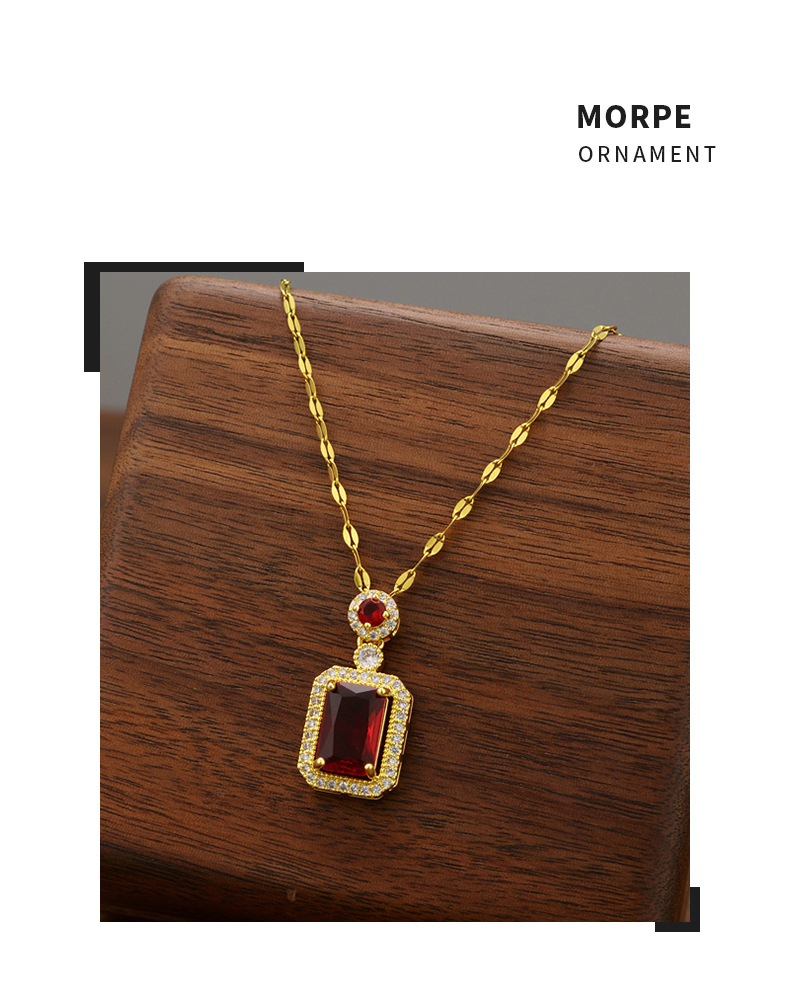 跨境新款钛钢项链女简约时尚个性奢华热卖款女锁骨链饰品现货批发详情2