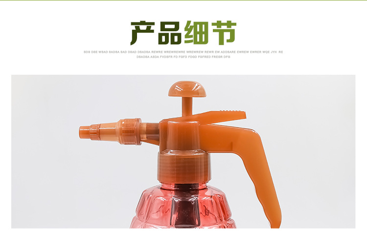 喷水壶塑料气压式压力喷壶喷雾器洒水壶浇花洗车用详情2