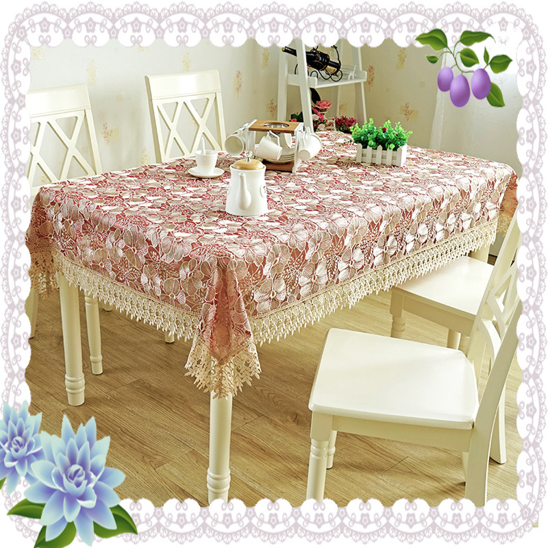 Golden Green Leaf Modern, simple, fashionable, creative, elegant and high-end, milk silk, gold and silver thread embroidered tablecloths, rectangular embroidered tablecloths and cover cloths factory direct sales pic 19