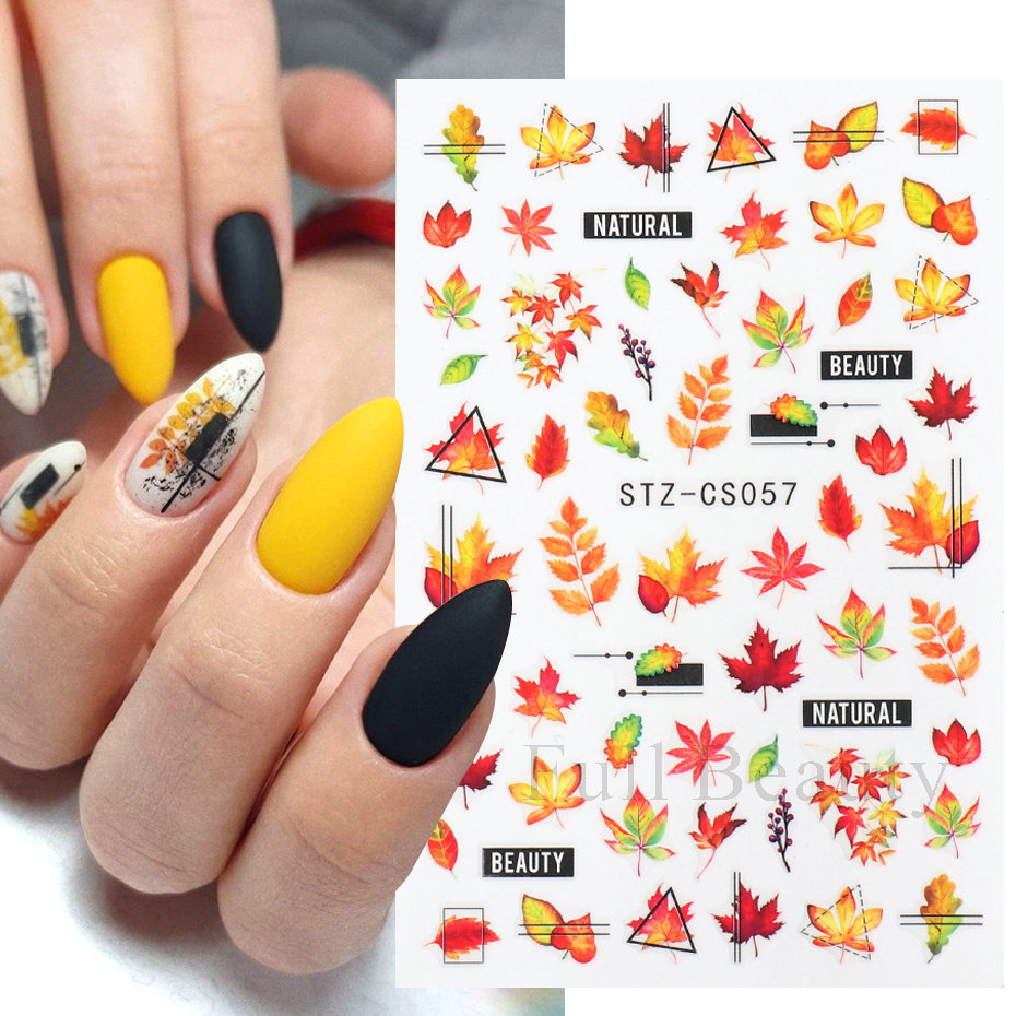 Cross-border new nail stickers Summer Maple Leaf Series Nail stickers Back Adhesive Nail stickers Wholesale Nail Stickers Nail Stickers pic 3