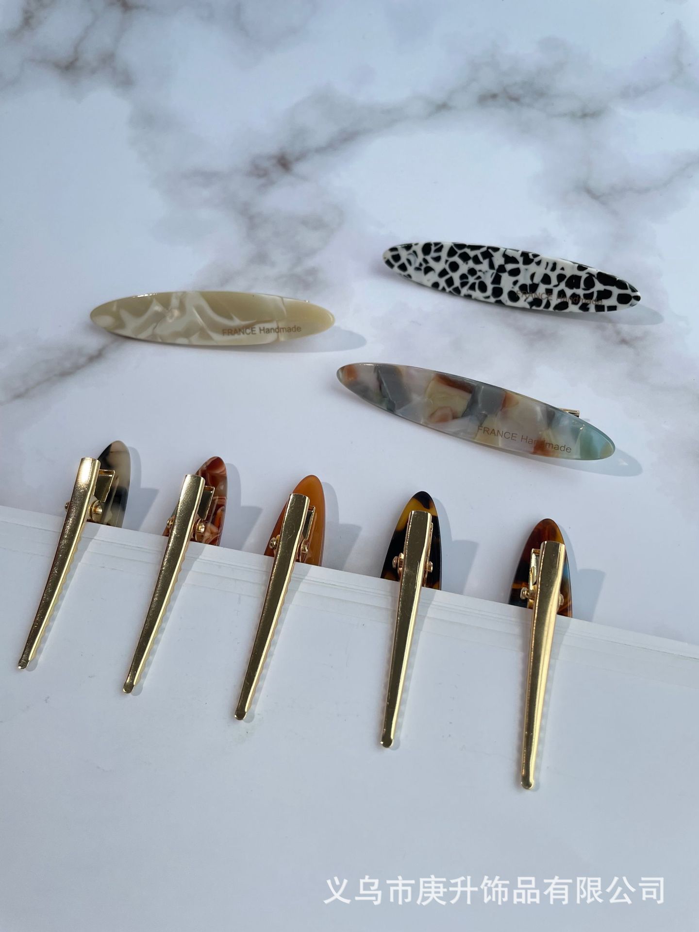 Korean atmosphere acetate crushed hair clips, side clips, simple straight clips, duckbill clips, summer high-end style bangs clips for women pic 18