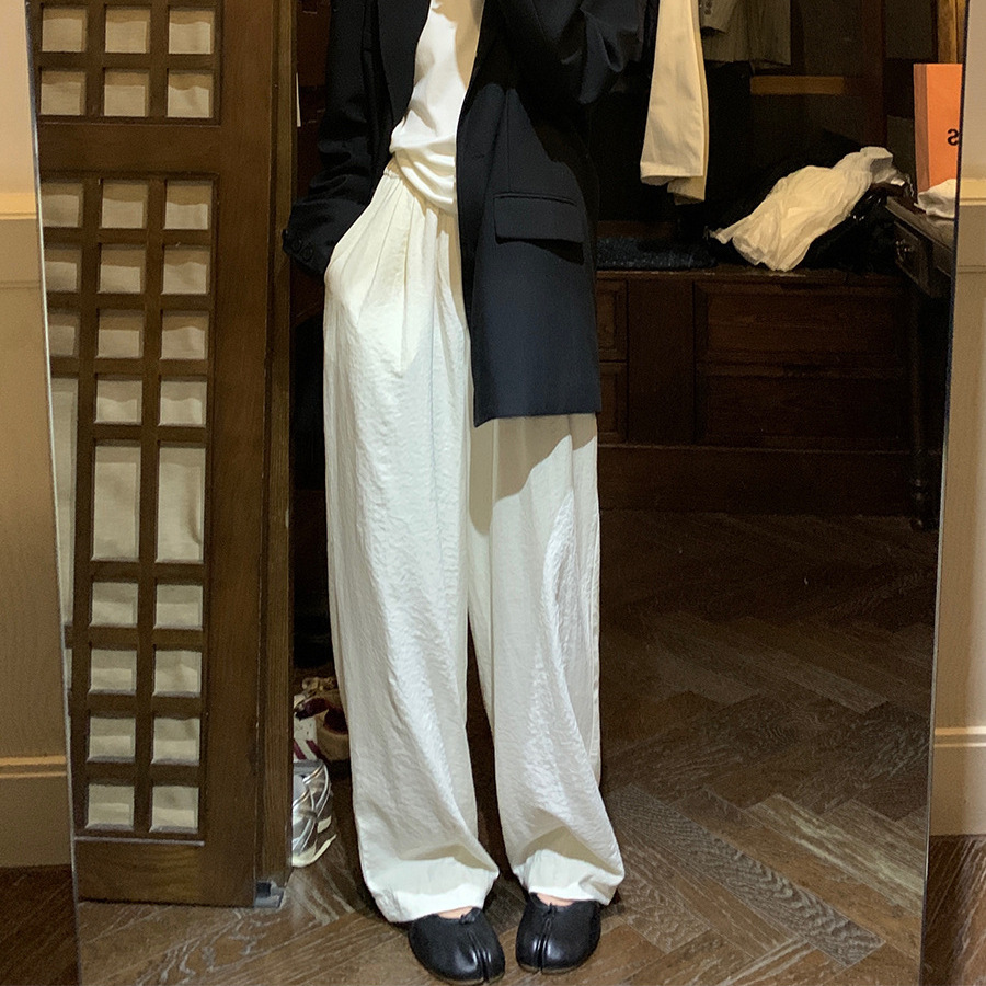 Japanese texture Yamamoto pants for women to look slimmer new summer wide-leg pants with a drape and a laid-back loose casual pants spring style for women pic 1