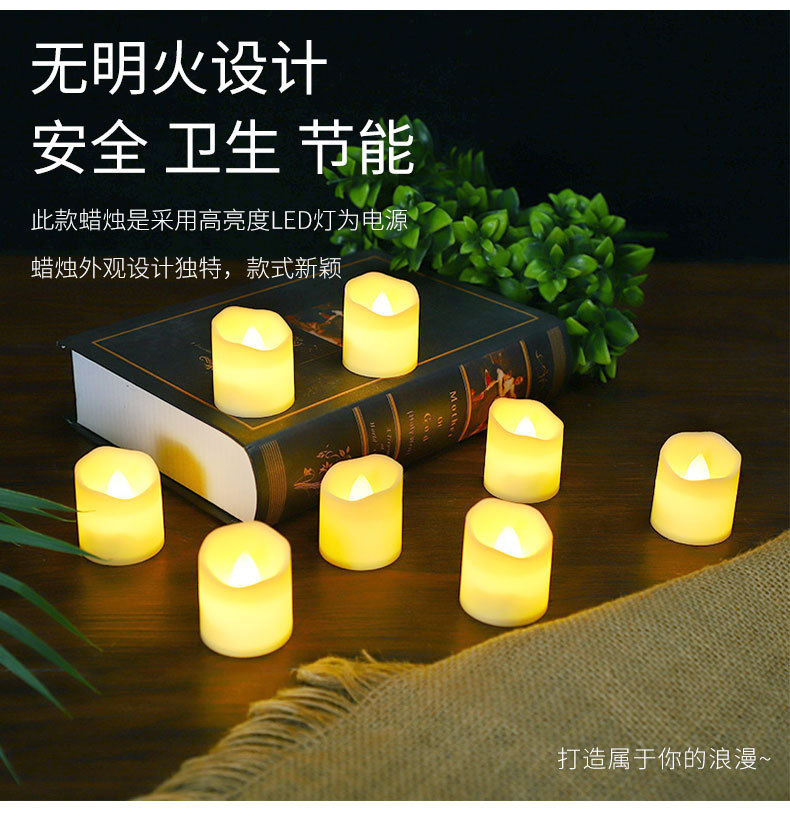 Factory direct sales of wave-mouth led electronic candles, creative birthday party decorations, Halloween candle lights wholesale pic 4