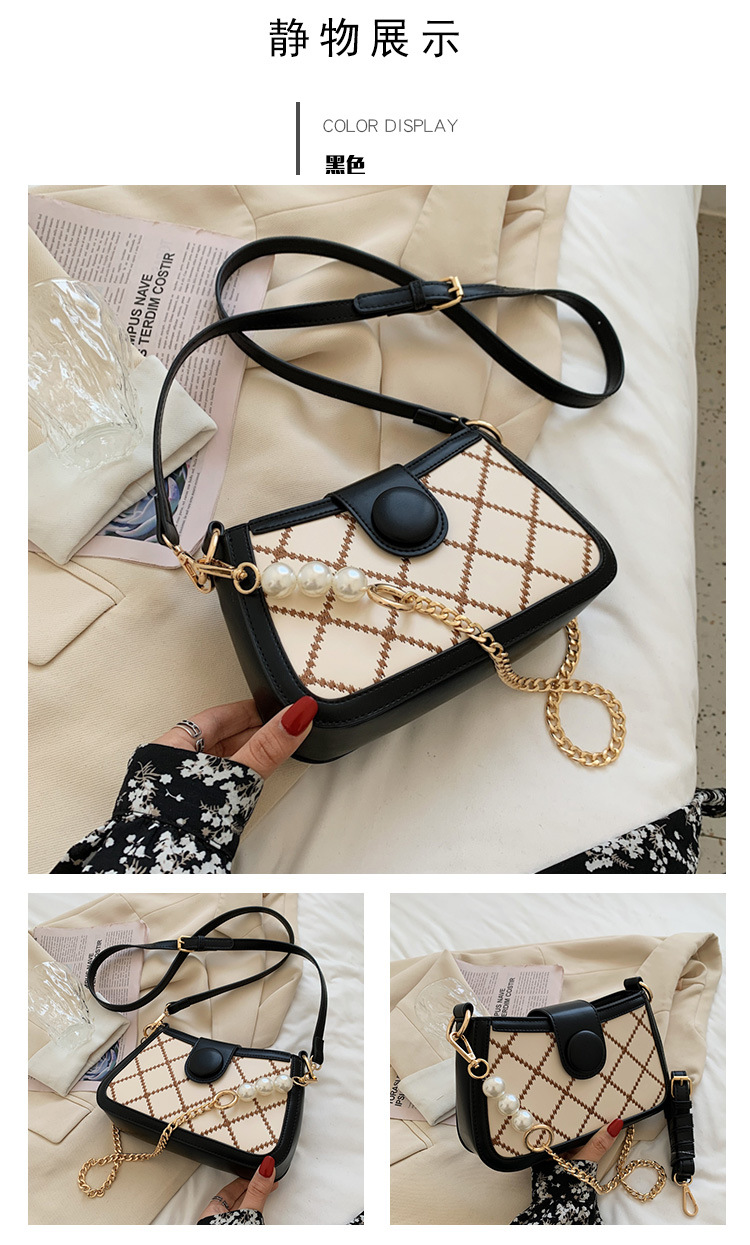 夏季包包女2021新款潮时尚链条腋下包法棍包法国小众百搭斜挎包详情11