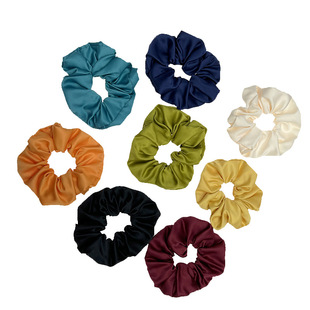 Wholesale French satin large intestine hair band, Korean style ins solid color fabric high-end hair accessory, extra-large pig large intestine hair band pic 7