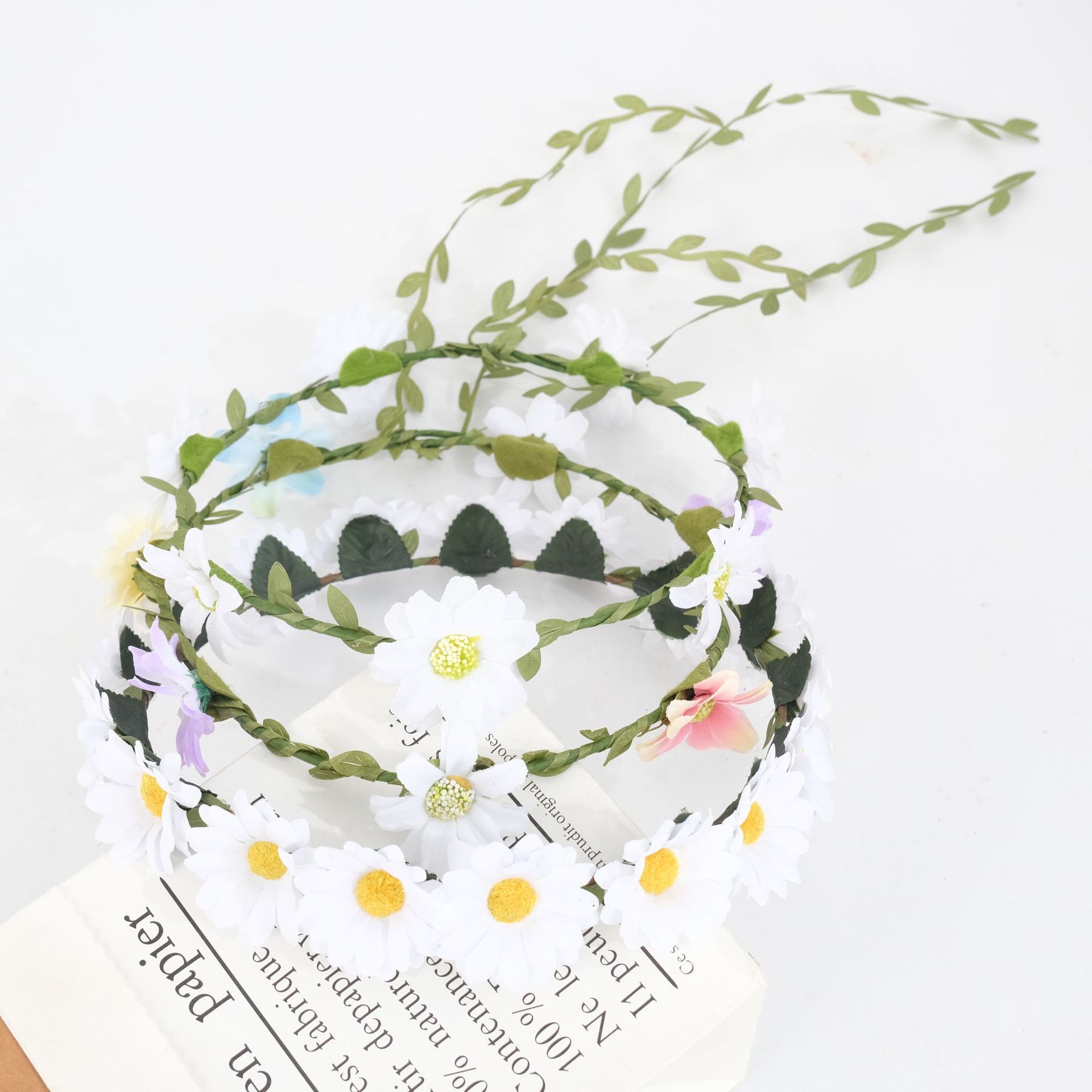 厂家直销大号小太阳花头带头饰小清新仿真度假海边辫子发带女详情2