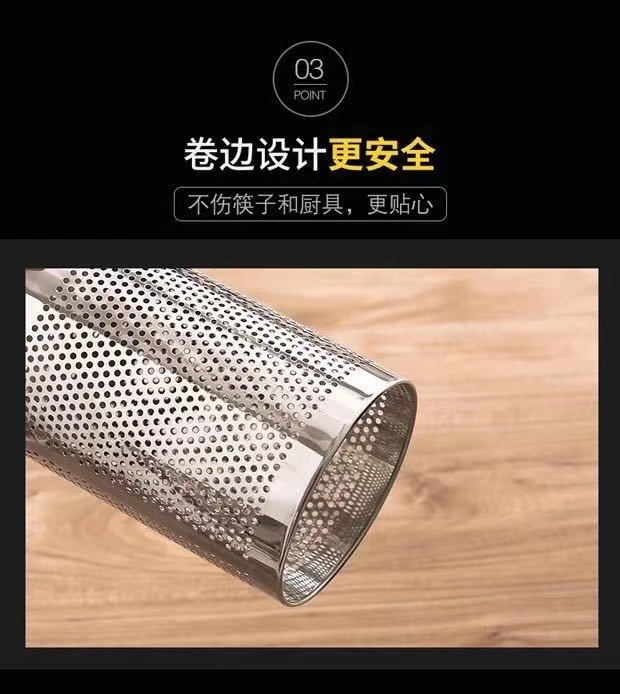Factory direct sales of round stainless steel chopstick holders, restaurant straws, organizing and storage 筷笼 household closel-hole drain holders pic 10