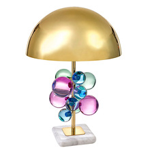 American-style creative ceramic gourd table lamp, bedside lamp, retro living room and study decorative lamp, simple American-style lighting fixtures, European style pic 35