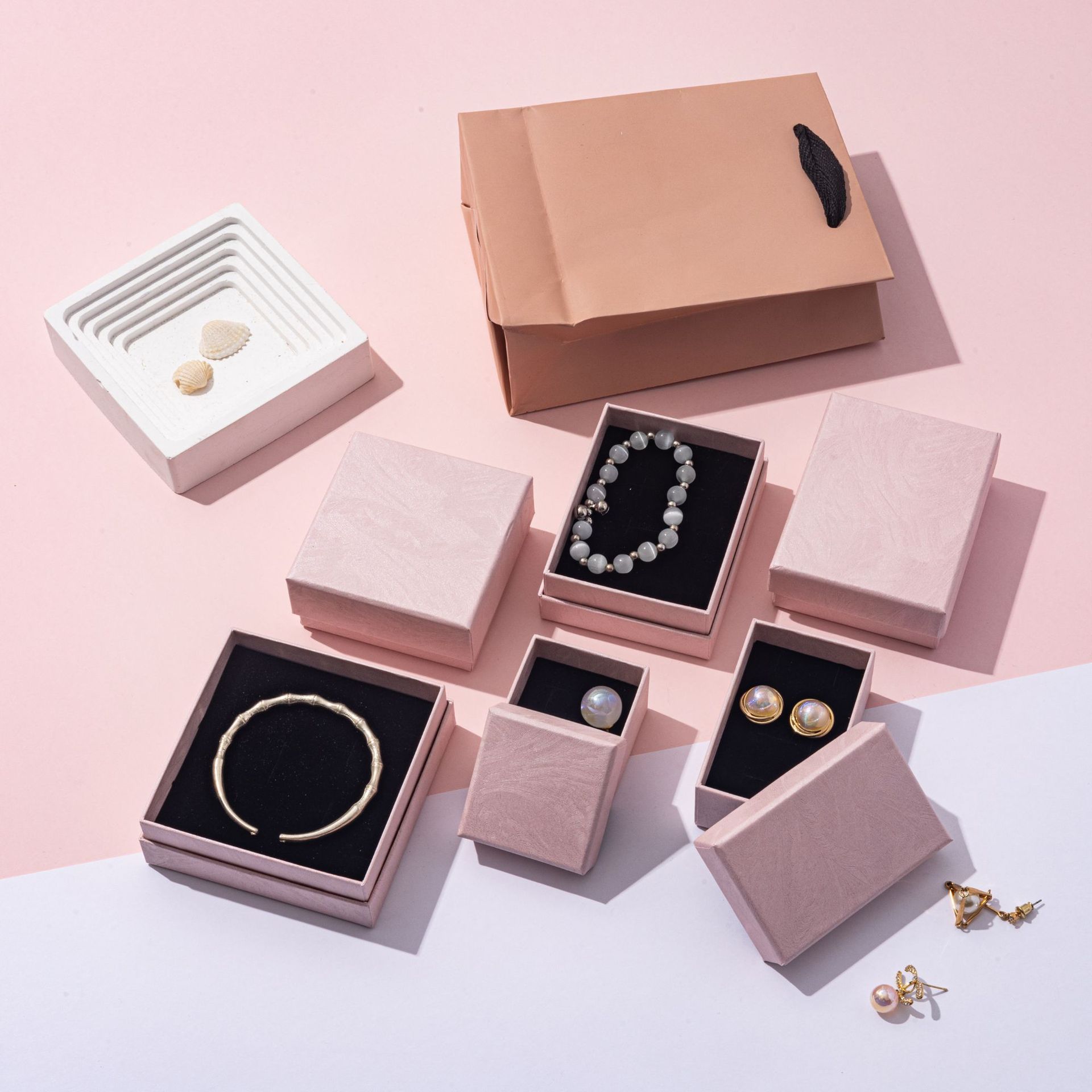 首饰盒饰品包装盒天地盖戒指盒手链盒手镯盒子项链盒饰品盒包装袋详情2