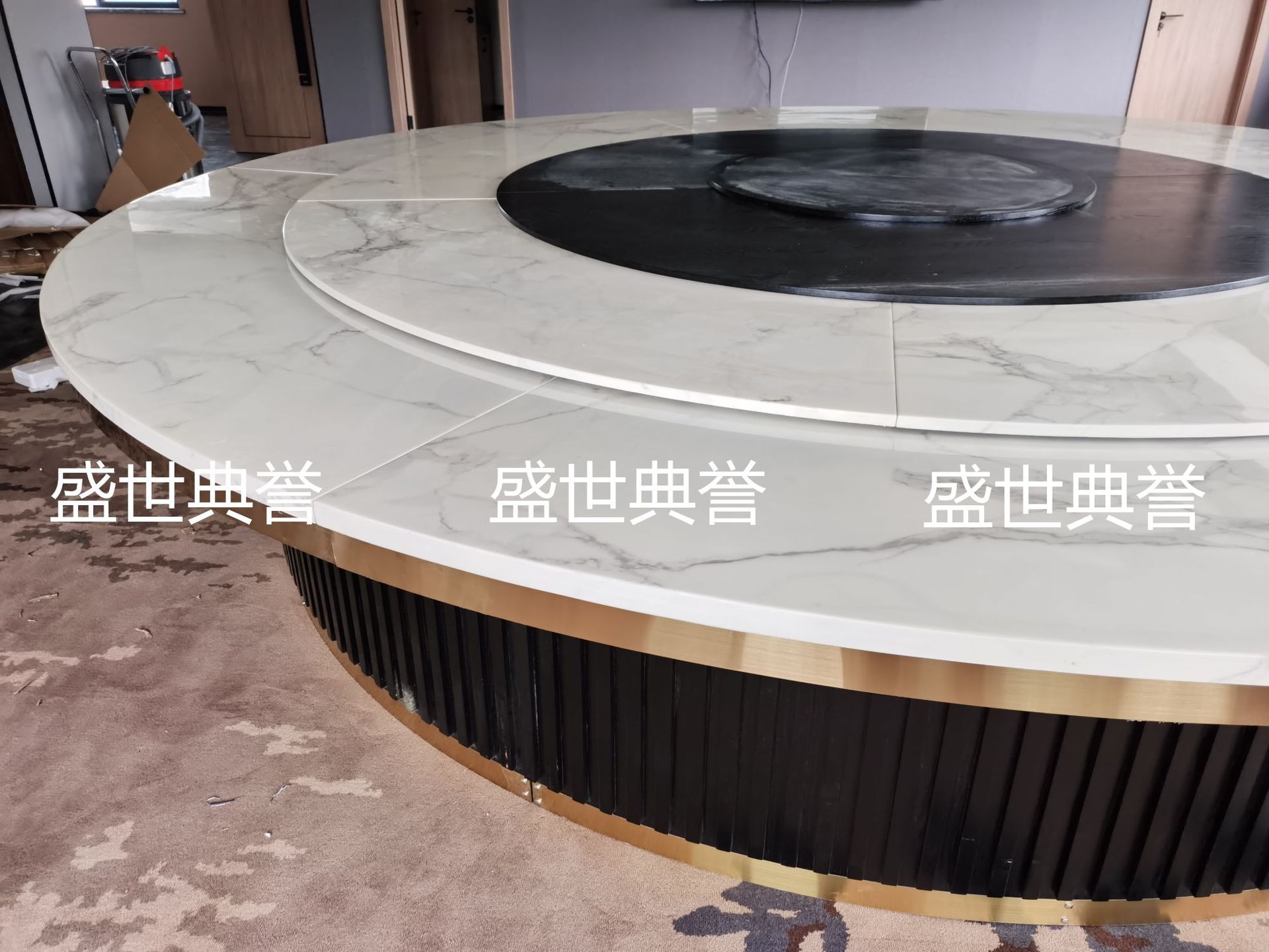 Electric round table, seafood restaurant, private room, marble electric table, high-end club, 20-person table at Shaoyang International Hotel pic 11